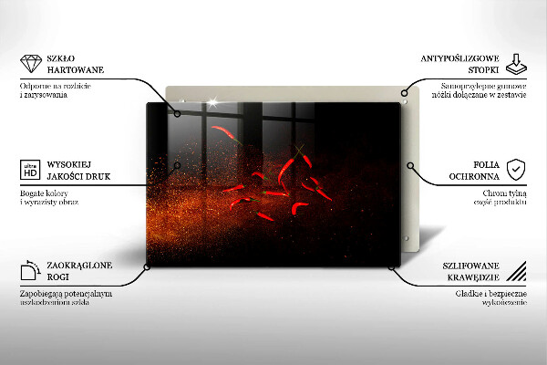 Zaščitna plošča za štedilnik Pekoče čili paprike