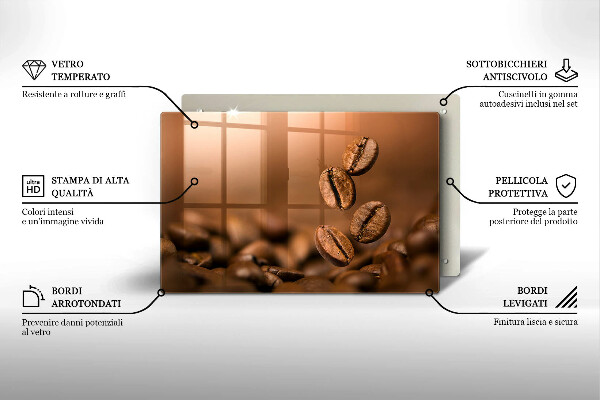 Zaščitna plošča za štedilnik Kavna zrna