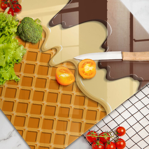 Zaščitna plošča za štedilnik Ilustracija sladoledne kornete