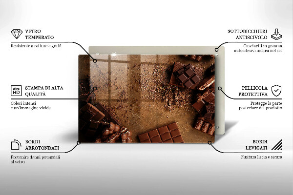Stenska zaščitna plošča za štedilnik Čokoladne slaščice