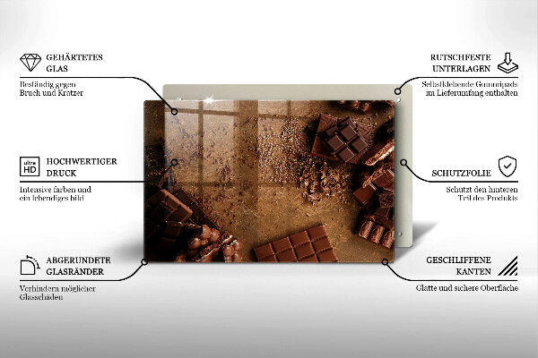Stenska zaščitna plošča za štedilnik Čokoladne slaščice