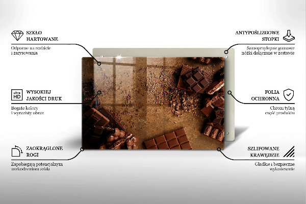 Stenska zaščitna plošča za štedilnik Čokoladne slaščice