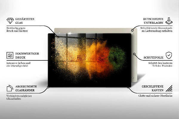 Stenska zaščitna plošča za štedilnik Pisane začimbe
