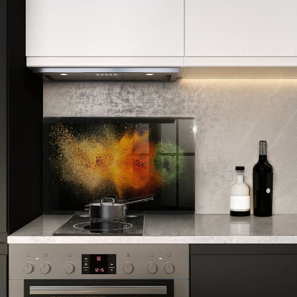 Stenska zaščitna plošča za štedilnik Pisane začimbe