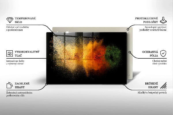 Stenska zaščitna plošča za štedilnik Pisane začimbe