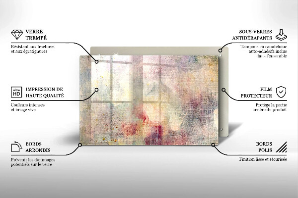 Zaščitna steklena plošča za štedilnik Barva teksture ozadja