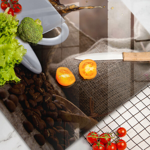 Zaščitna plošča za štedilnik Skodelica in kavna zrna