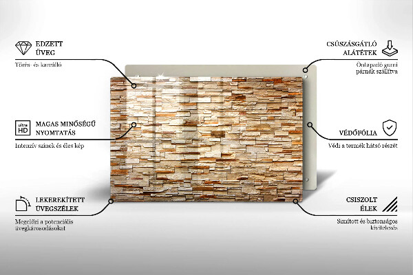 Zaščitna plošča za štedilnik Tekstura okrasnih kamnov