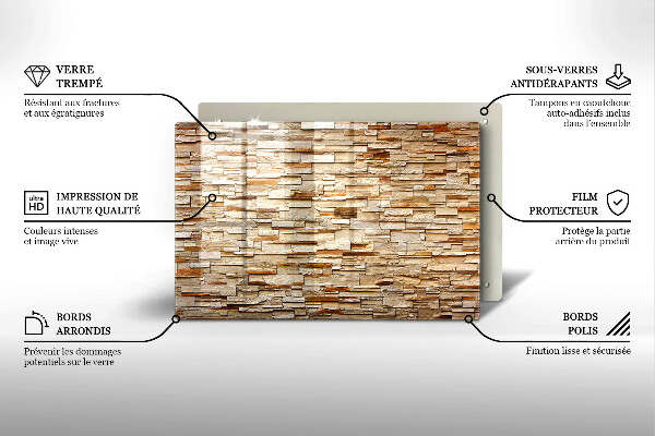 Zaščitna plošča za štedilnik Tekstura okrasnih kamnov