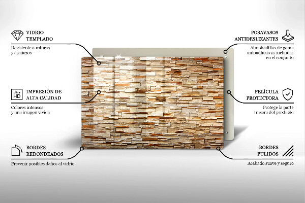 Zaščitna plošča za štedilnik Tekstura okrasnih kamnov