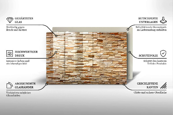 Zaščitna plošča za štedilnik Tekstura okrasnih kamnov