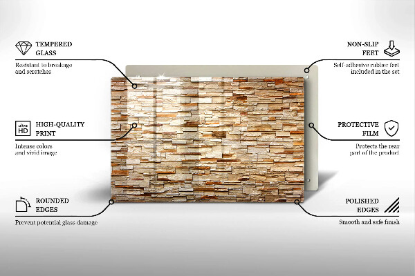 Zaščitna plošča za štedilnik Tekstura okrasnih kamnov
