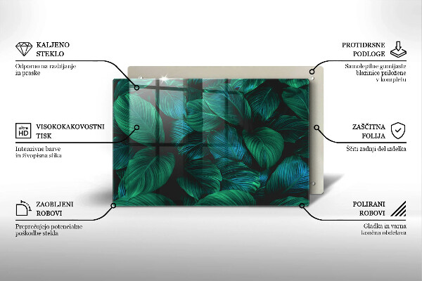 Zaščitna plošča za štedilnik Listi džungle