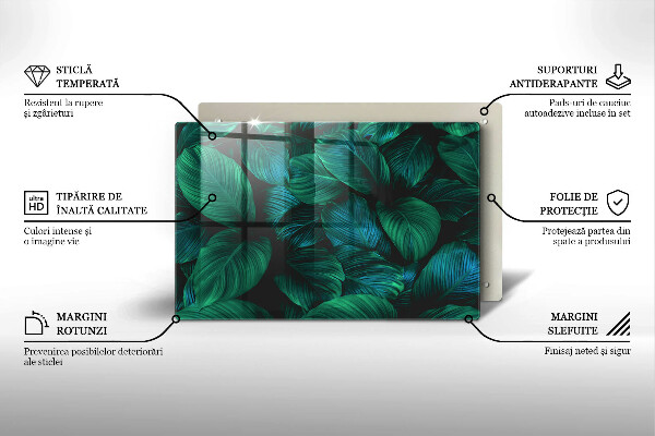 Zaščitna plošča za štedilnik Listi džungle