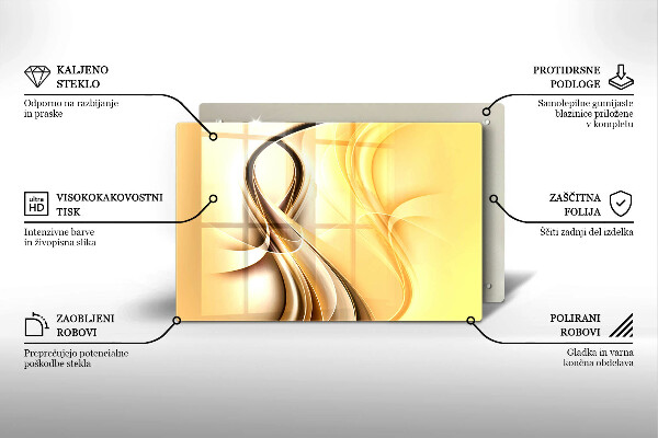 Zaščitna plošča za štedilnik Abstrakcija dima
