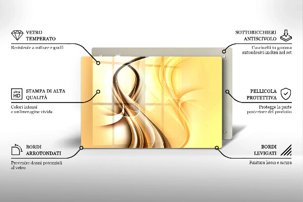 Zaščitna plošča za štedilnik Abstrakcija dima