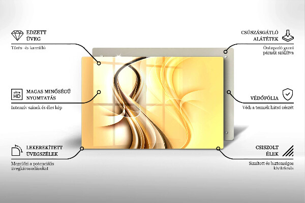 Zaščitna plošča za štedilnik Abstrakcija dima