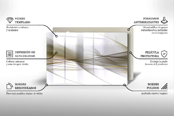 Zaščitna plošča za štedilnik Oblikovanje abstraktnih črt