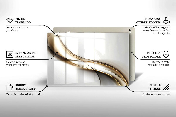 Zaščitna plošča za štedilnik Abstrakcija mehkih linij