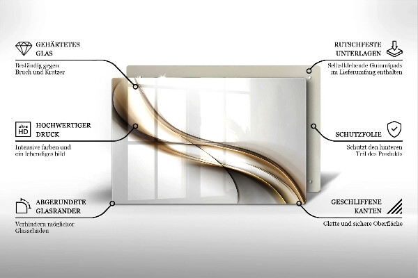 Zaščitna plošča za štedilnik Abstrakcija mehkih linij