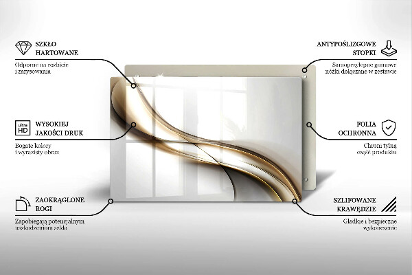 Zaščitna plošča za štedilnik Abstrakcija mehkih linij