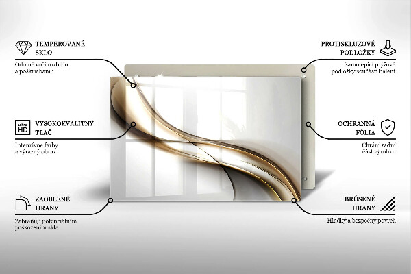 Zaščitna plošča za štedilnik Abstrakcija mehkih linij