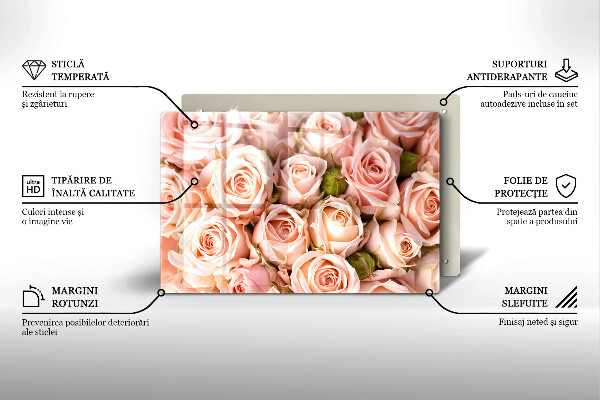 Zaščitna plošča za štedilnik Šopek nežnih vrtnic