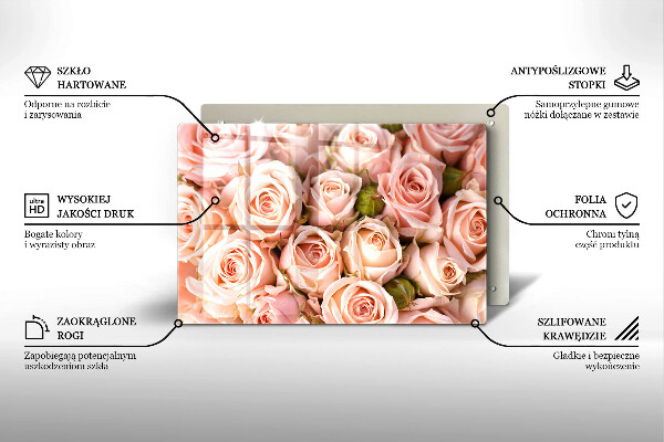 Zaščitna plošča za štedilnik Šopek nežnih vrtnic