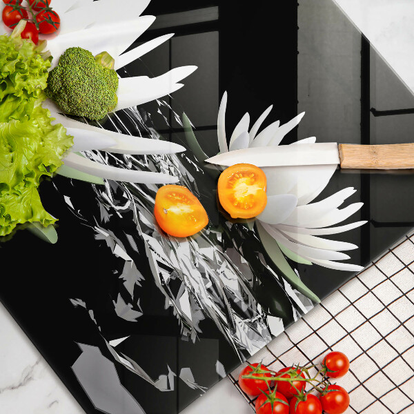 Zaščitna plošča za štedilnik Bele lilije na vodi