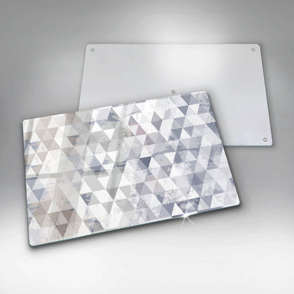 Zaščitna steklena plošča za štedilnik Vzorec trikotnikov