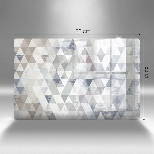 Zaščitna steklena plošča za štedilnik Vzorec trikotnikov