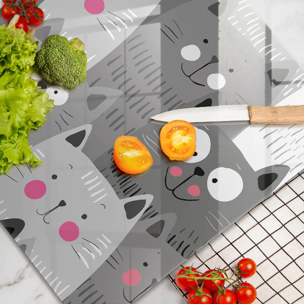 Zaščitna plošča za štedilnik Ilustracija mačk