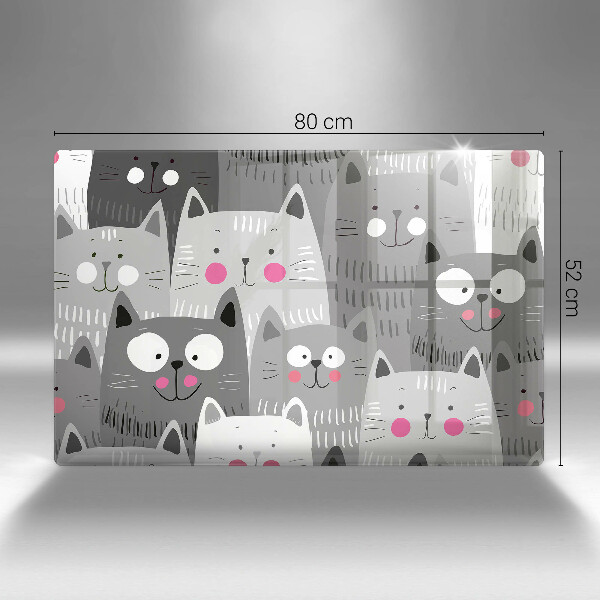 Zaščitna plošča za štedilnik Ilustracija mačk