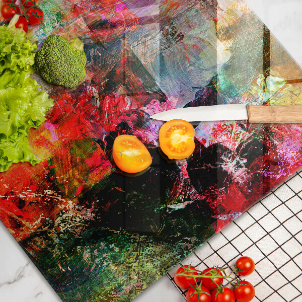 Zaščitna plošča za štedilnik Barvna abstrakcija