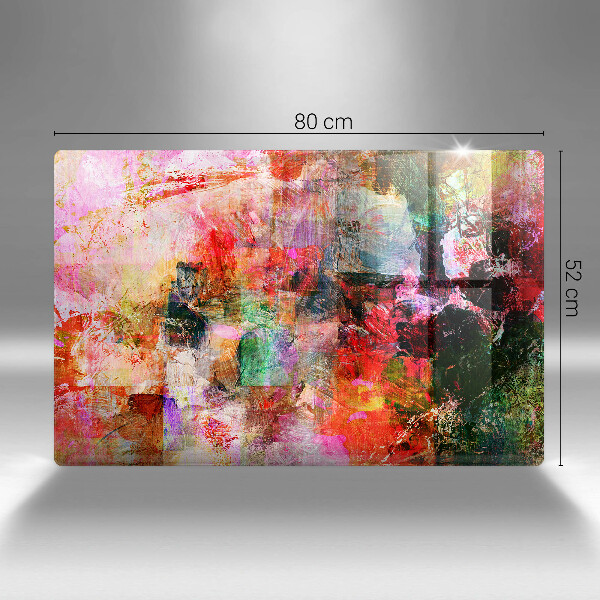 Zaščitna plošča za štedilnik Barvna abstrakcija