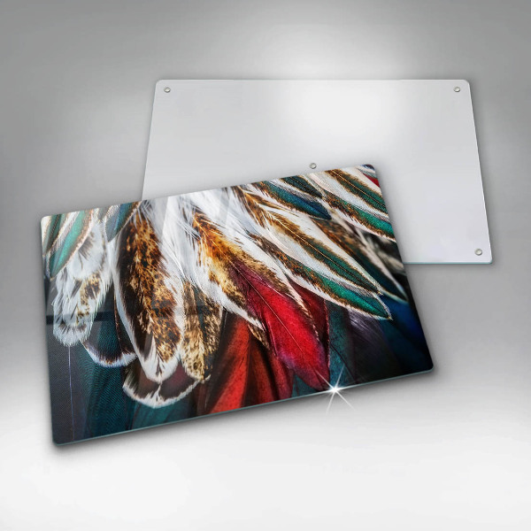 Zaščitna plošča za štedilnik Boho ptičje perje