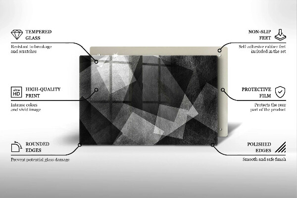 Zaščitna plošča za štedilnik Geometrijska abstrakcija