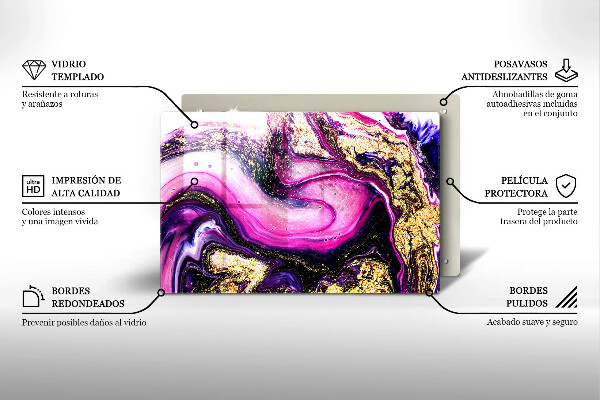 Zaščitna plošča za štedilnik Zlata abstraktna oblika