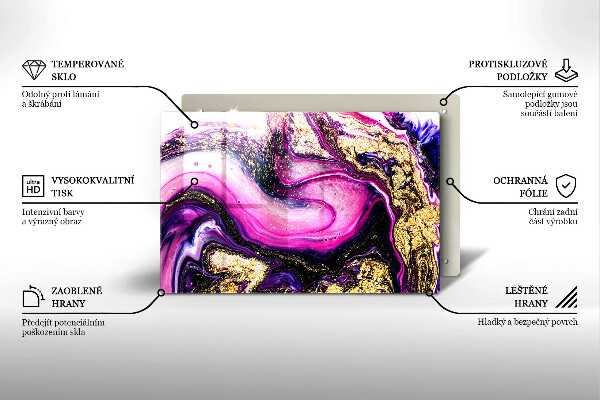 Zaščitna plošča za štedilnik Zlata abstraktna oblika