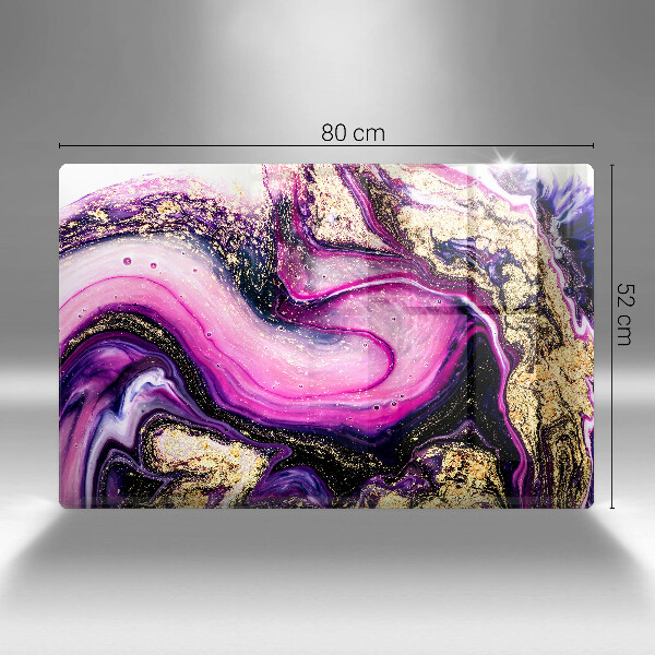 Zaščitna plošča za štedilnik Zlata abstraktna oblika