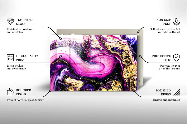 Zaščitna plošča za štedilnik Zlata abstraktna oblika