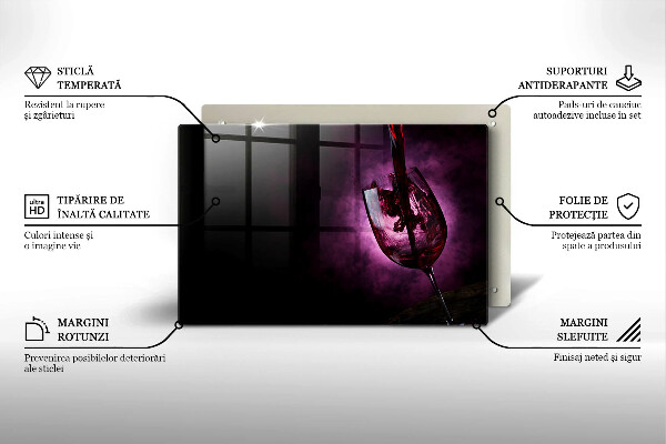 Zaščitna plošča za štedilnik Kozarec vina