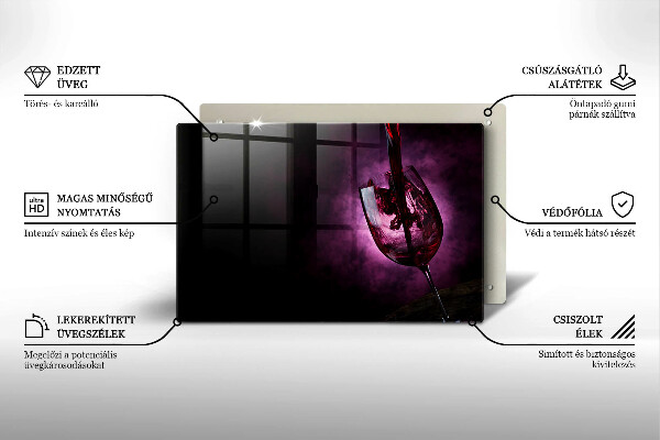 Zaščitna plošča za štedilnik Kozarec vina