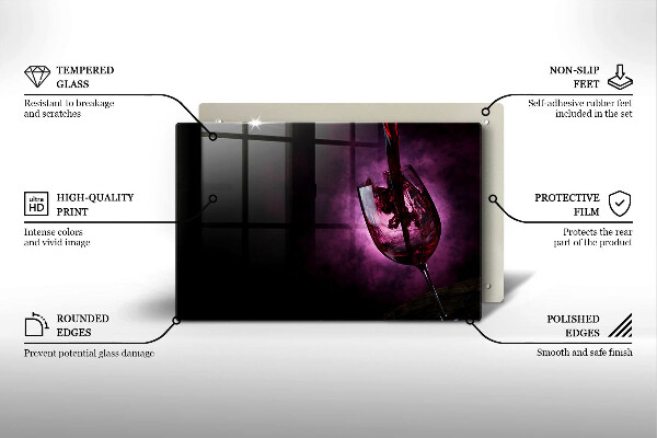 Zaščitna plošča za štedilnik Kozarec vina