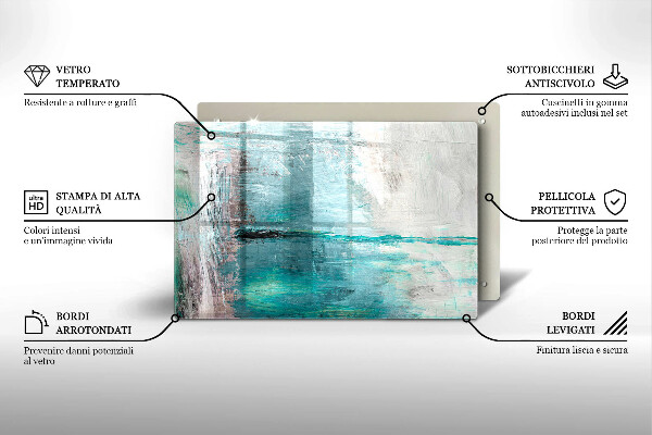 Zaščitna plošča za štedilnik Pobarvaj abstrakcijsko ozadje