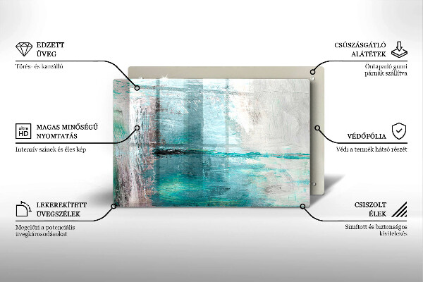 Zaščitna plošča za štedilnik Pobarvaj abstrakcijsko ozadje