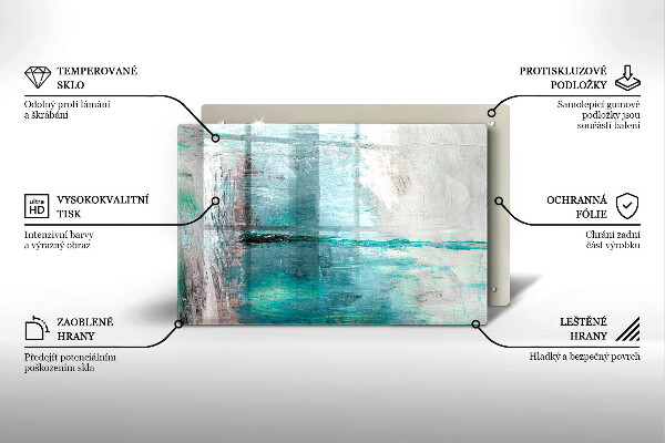 Zaščitna plošča za štedilnik Pobarvaj abstrakcijsko ozadje