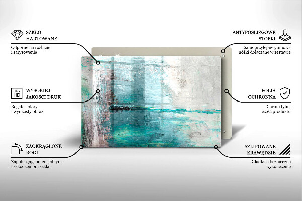 Zaščitna plošča za štedilnik Pobarvaj abstrakcijsko ozadje