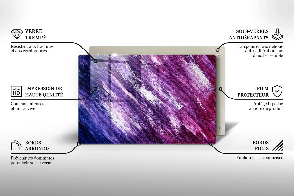 Zaščitna plošča za štedilnik Barvna abstrakcija