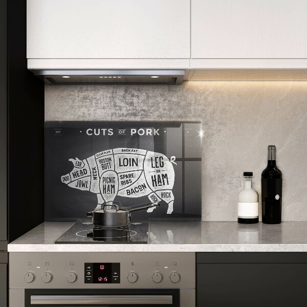 Zaščitna plošča za štedilnik Svinjsko svinjsko meso